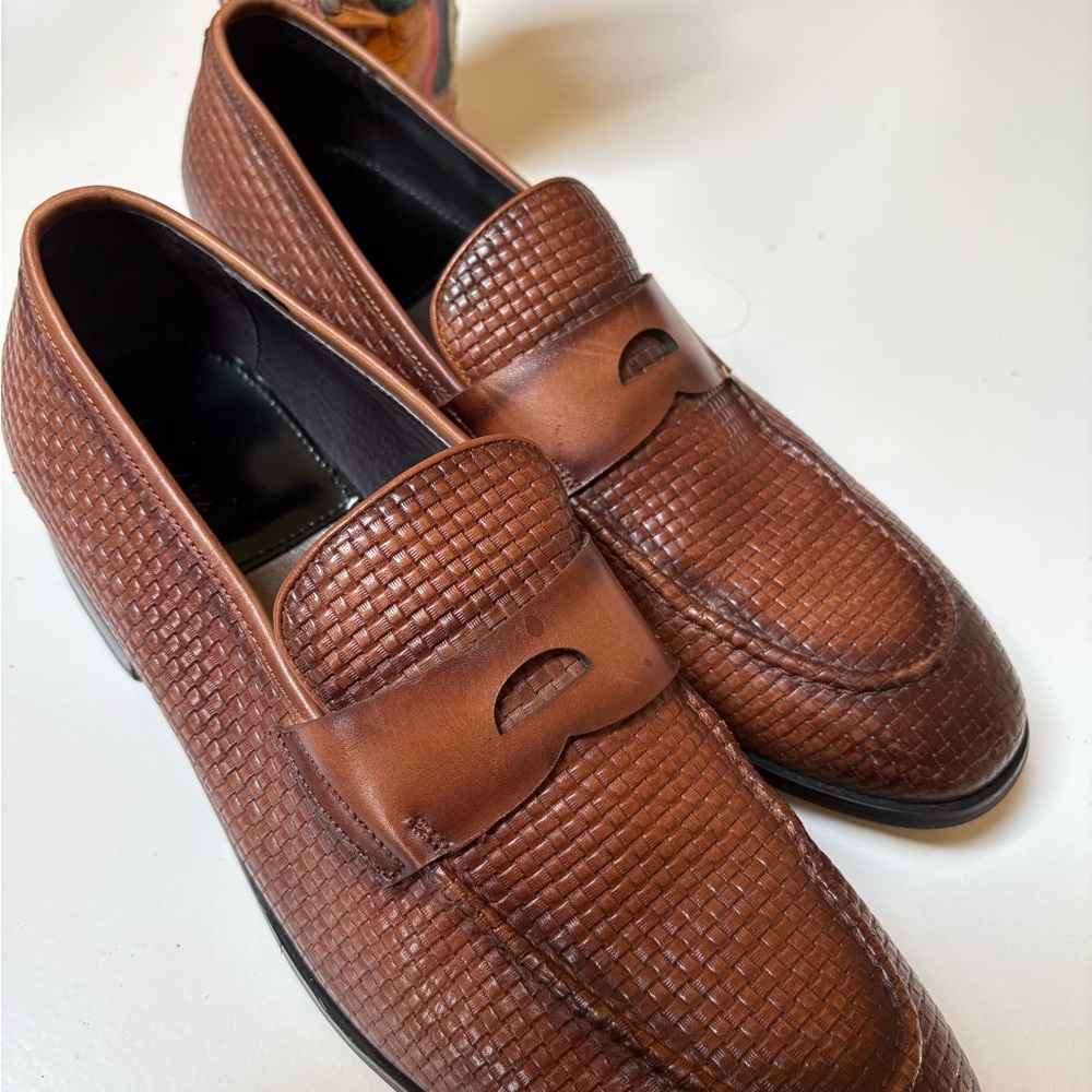 Classic Brown Textured Loafers